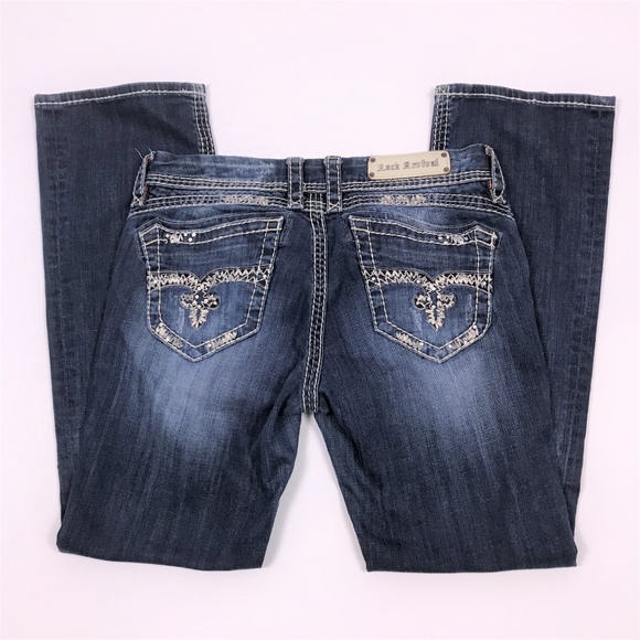 Rock Revival Amy Easy Boot Embellished Dark Sz 31x32 - Picture 6 of 7